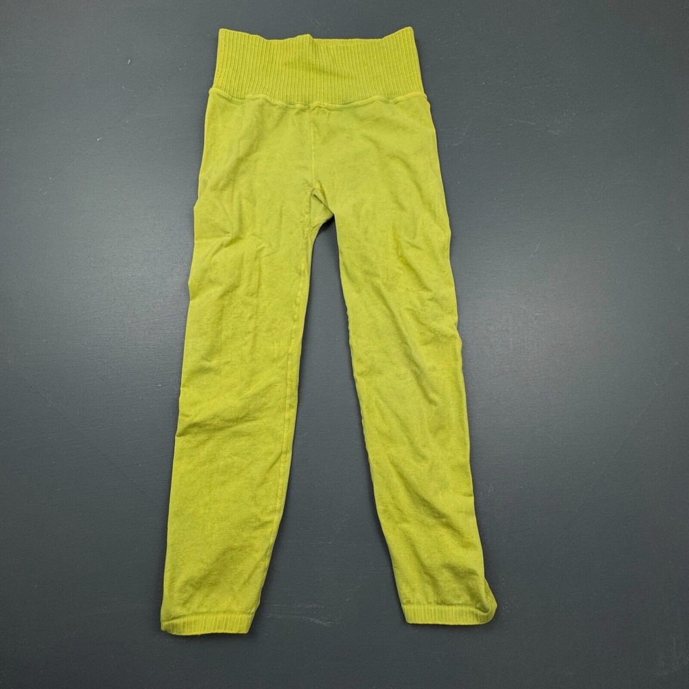 Free Movement Leggings Women's Size XS Yellow High Waist Stretch Athleisure Yoga